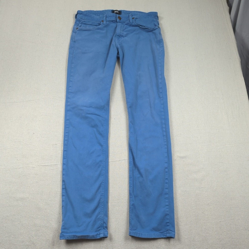 Paige Pants Mens 33x32 Blue Federal Straight Stretch